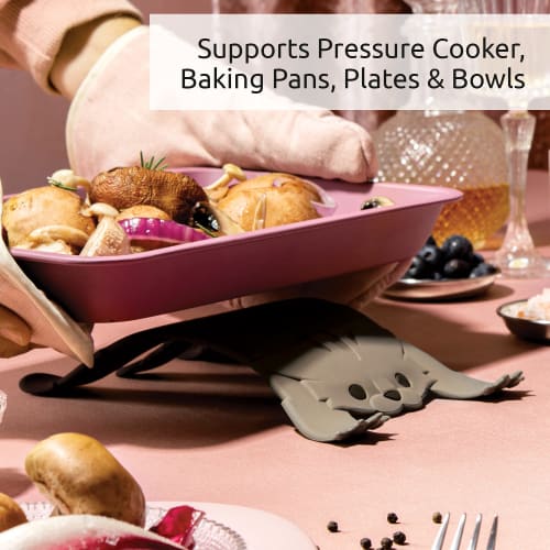 OTOTO Scaredy Cat Silicone Pad, Kitchen Countertop Silicone Trivet, Non-Slip Heat-Resistant Mat for Air Fryers, Hot Pot Holder, Large Silicone Trivet