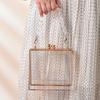 Handmade Beaded Bag Transparent Acrylic Handbags Luxury Designer Party Evening Clear Clutch Unique Shaped Crossbody Shoulder Bag
