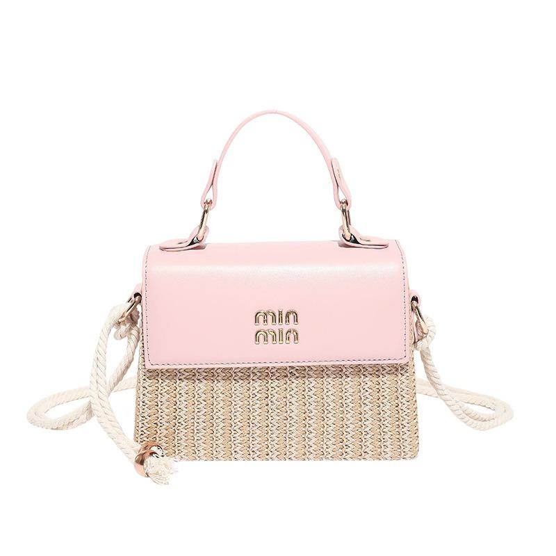Niche design bag women's new fashion versatile shoulder messenger bag high-end straw handbag