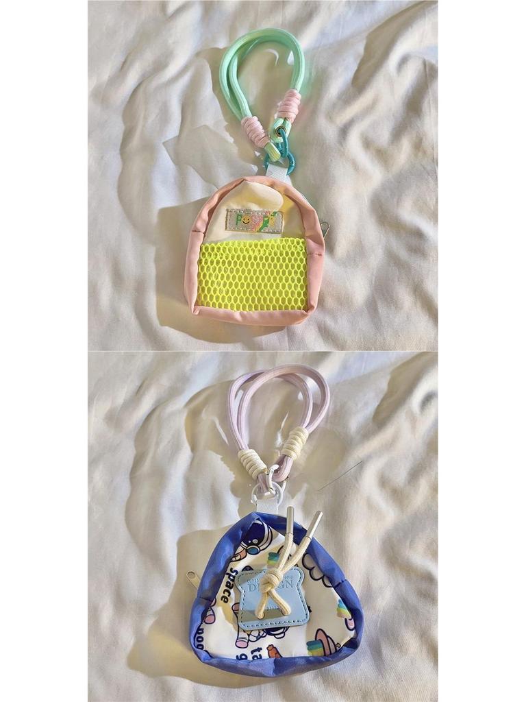 Colorful Trendy Dopamine Soft Backpack & Universal Tote with Coin Purse, Lanyard, and Phone Case