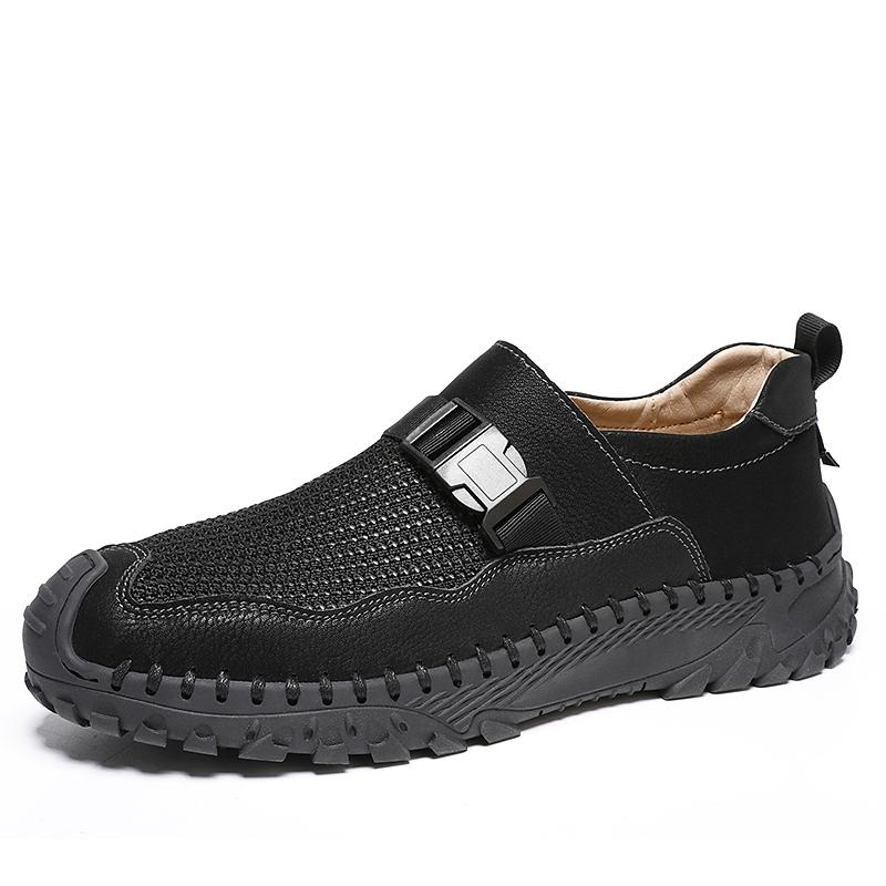 Original High Quality Leather Men's Shoes Outdoor Lightweight Comfy Sneakers Classic Slip On Casual Shoes Mocassins Men Loafers
