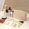 Large Capacity Corduroy Cosmetic Travel Bag - Portable Handheld Makeup Bag for Girls