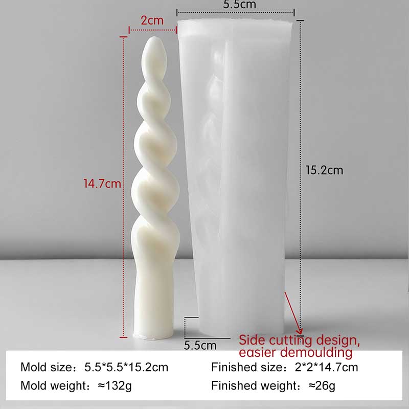 

Сделай сам форма для силиконовой свечи на длинной ножке, форма для ароматической свечи ручной работы, геометрическая витая спиральная форма для свечи на длинной ножке