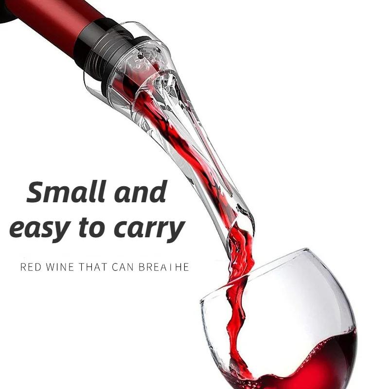 New Magic Wine Decanter Red Wine Aerating Pourer Spout Decanter Wine Aerator Quick Aerating Pouring Tool Pump Portable Filter