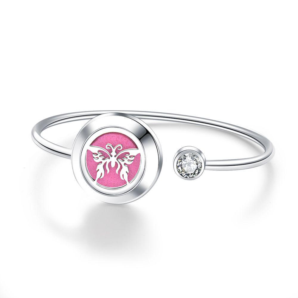 Tree of Life Aromatherapy Diffuser Bracelet - Rotating Hollow Design, Alloy & Stainless Steel, Non-Magnetic Couples Bracelets