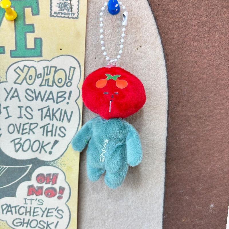 

Милий кумедний помідор кавового кольору з вирізом Маленька плюшева лялька Підвіска для сумки Прикраса Подарунок A2