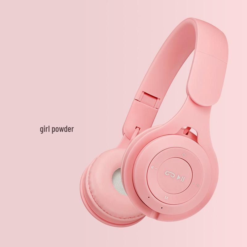 M6 Dual-Ear Foldable Bluetooth Gaming Headphones - Macaron Over-Ear Stereo Headset