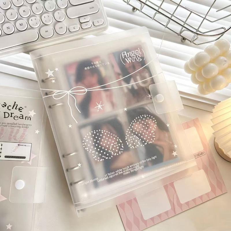 1/10Pcs Loose-Leaf Binder Organization Ins Style Ring Binder Notebook Scrub Pp Inner Core Cover Note Book Journal Planner Office