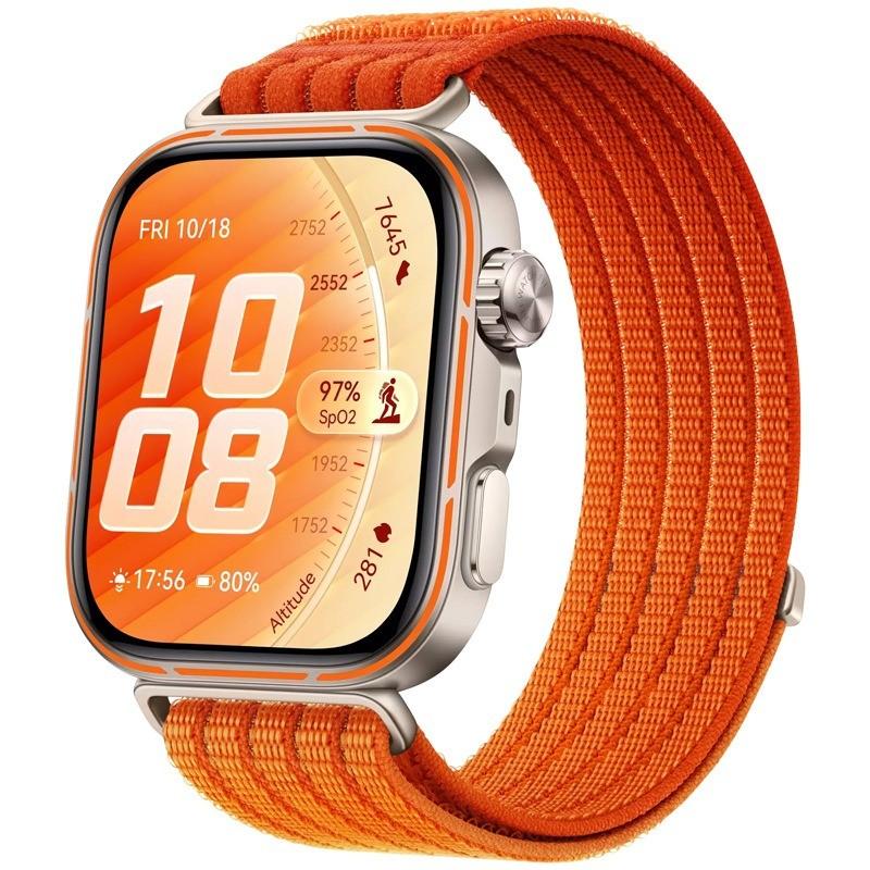 

Nylon Loop Woven Strap for HUAWEI WATCH FIT 5/4 Pro Braided Comfortable Breathable Wristband for Huawei Watch Fit 5 4 3 Huawei Fit 4 5Pro помаранчевий