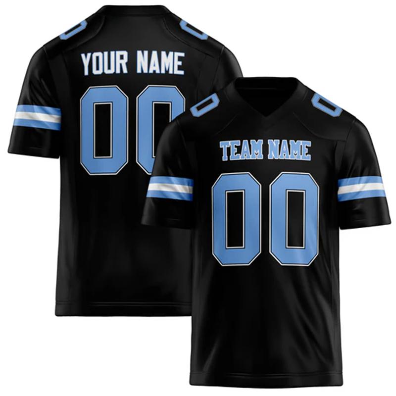 Customized Team Name Number Name Rugby T-shirt Personalized Black Mens Sports T Shirt Loose Quick Dry Team Uniforms