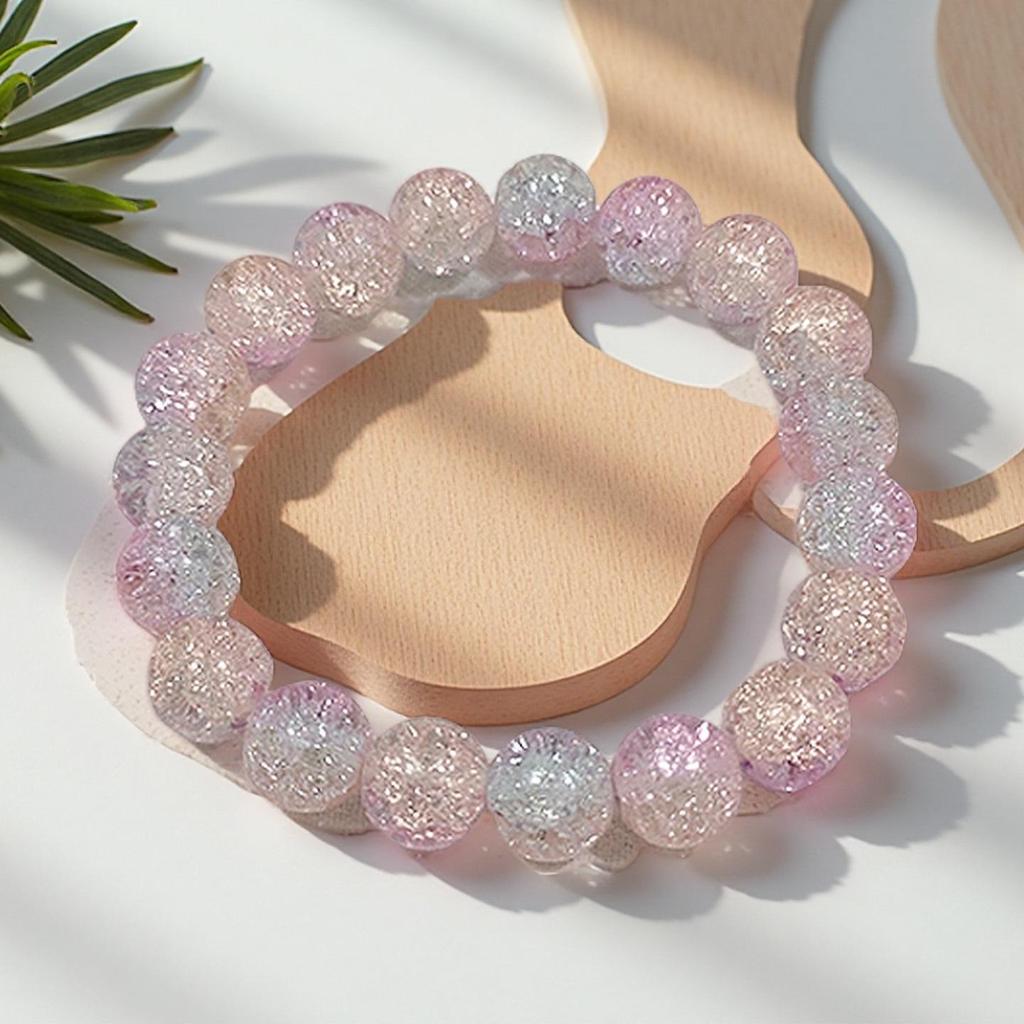 Summer Special Two-Tone Glass Beads Floral Bracelet – Luxurious & Soft Design for Women and Students