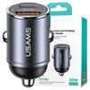 USAMS Land. Alone. 1Xusb+1Xusb-C C38 30Wpd Fast Charge With Built-in Ring Steel/Tarnish Cc206Cc01 (Us-Cc206)
