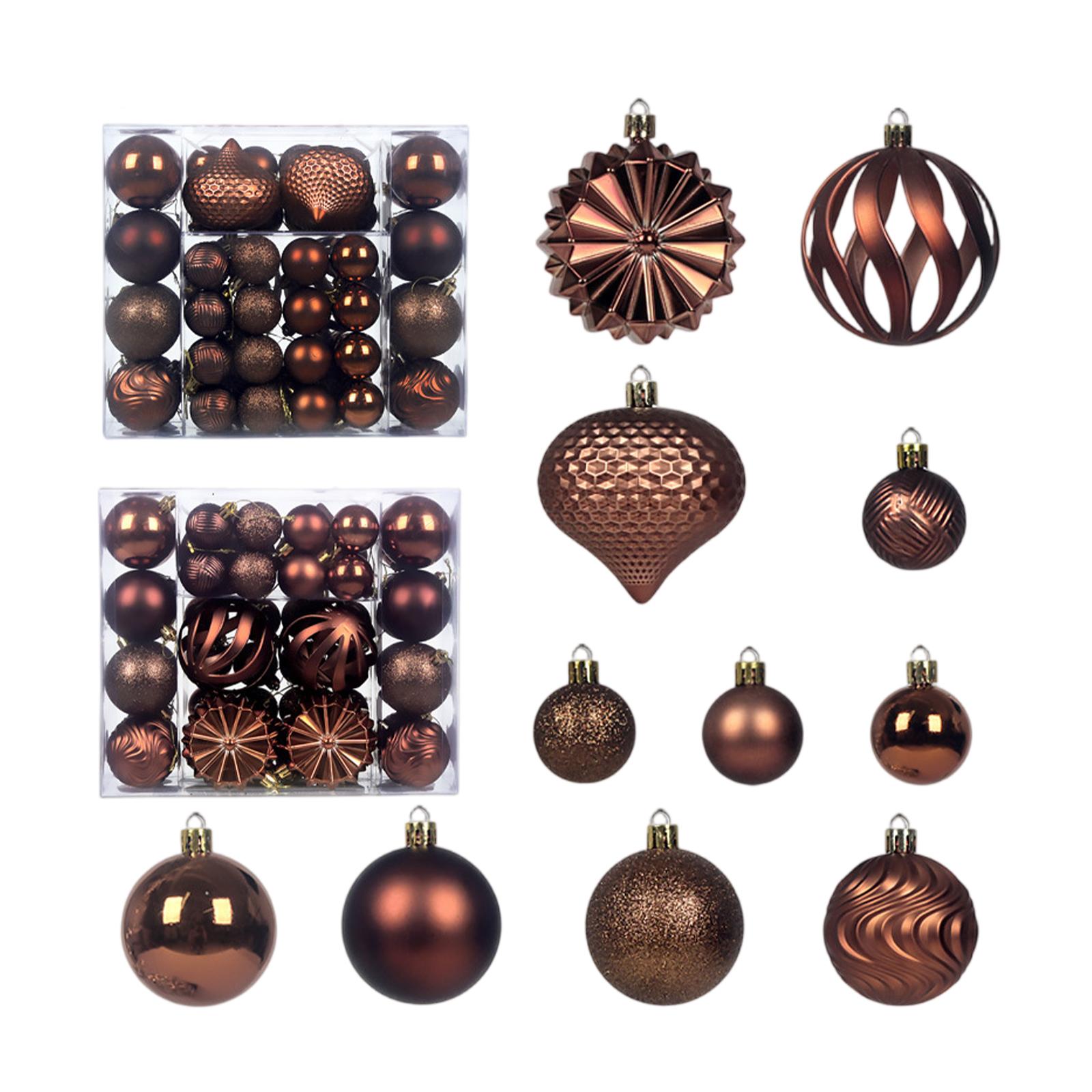 Christmas Ball Set Of 48pcs, 468cm Irregularly Shaped, Shiny Balls, Christmas Decorations.