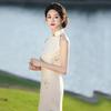 White neck national style new Chinese Suzhou long cheongsam improved young women's high sense can be worn daily in summer