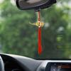 Antique Copper Gourd Hanging Decors Metal Ornament Lucky Tassels Charm Perfect for Living Room Office Car Interior