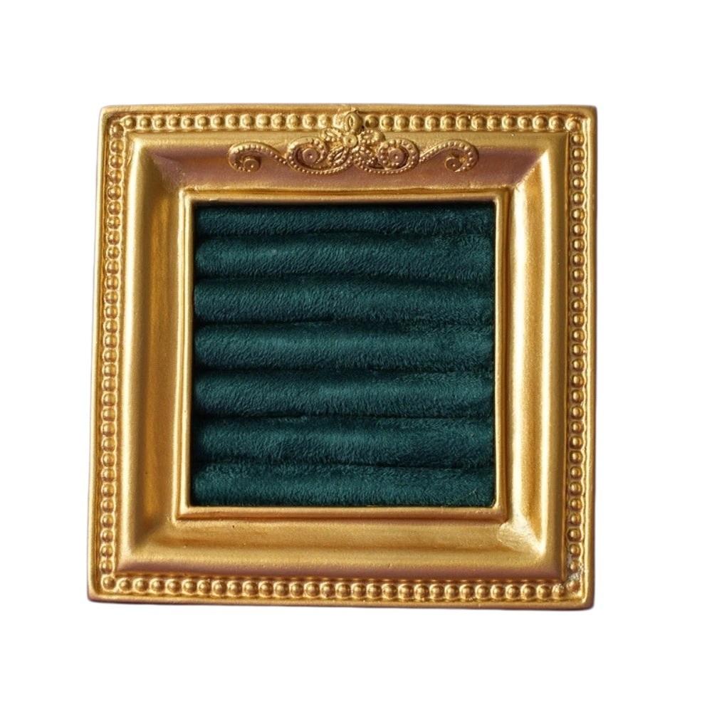 

Baroque Design Ring Display Stand Vintage Gold Jewelry Display Rack Wedding & Birthday Gifts зелений