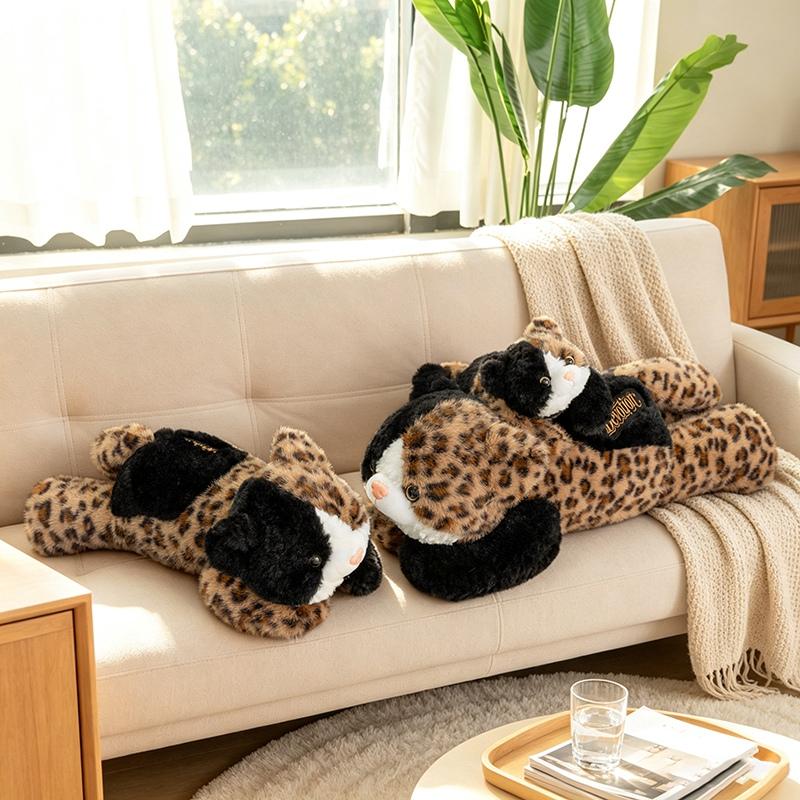 Calico Cat Plush Doll 40 60 80cm Multi Size Extended Paws Soft Huggable Animal Toy Bedroom Comfort Companion Gift Soft