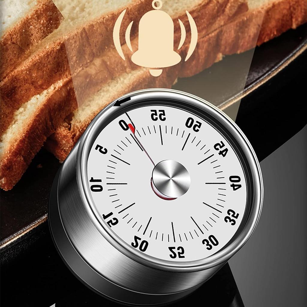Mechanischer Timer, Magnetischer Küchentimer, 60-Minuten-Countdown-Timer Visueller Timer zum Kochen, Backen, Arbeiten, Klassenzimmer, Zeitmanagement-Tool mit