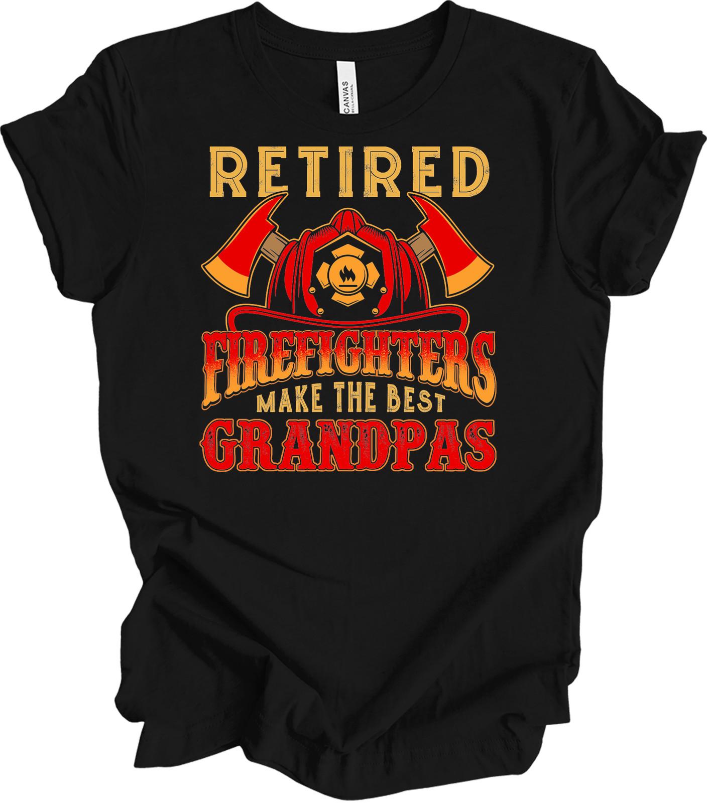 Retired Firefighter Grandpa T-Shirt: Best Gift for Grandpas M