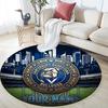 Custom Name Bulldogs Round Area Rug,Carpet Rug for Living Room Bedroom Sofa Playroom Decor,Non-slip Floor Mat