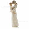 Valentine's Day Wood Carving Style Couple Figurine Resin Craft Romantic Embrace Home Decor