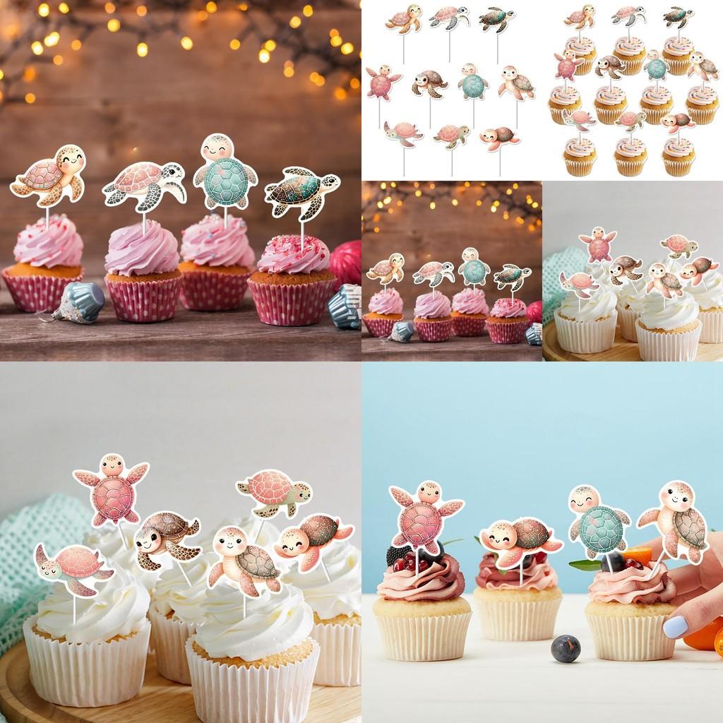 Turtle Theme Birthday Cake Decorations With Diy Paper Toppers For Party Celebrations