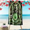 Asciugamano da Spiaggia con Stampa VfL Wolfsburg, Asciugamano Grande Morbido Asciugatura Rapida per Spiaggia Campeggio Nuoto