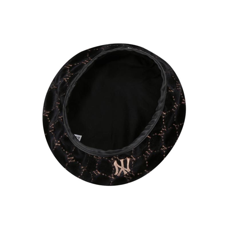 MLB Monogram Velvet Beret New York Yankees Hat Fashion 32CPVG011-50L