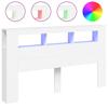 Vidaxl Testata Letto Con LED, Bianca, 180X18,5X103,5 Cm