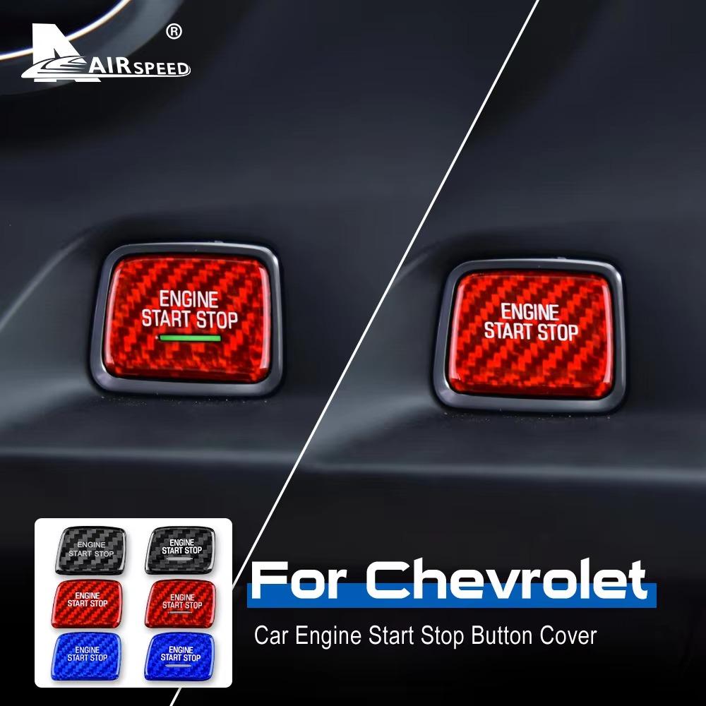 For Chevrolet Corvette Camaro 2016 2017 2018 2019 2021 2022 2023Real Hard Carbon Fiber Ignition Engine Switch Button Sticker