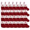 Red Christmas Knit Cat Paw Stocking Ornament with Snowflake Design – Small Size