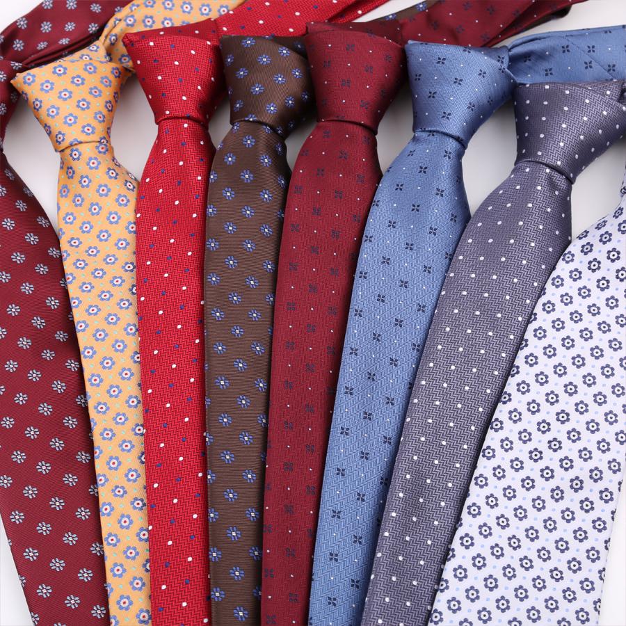 New Men's Classic Floral Dot Tie Luxury 8cm Jacquard Neck Tie Necktie For Men Business Wedding Party Daily Wear Accessory