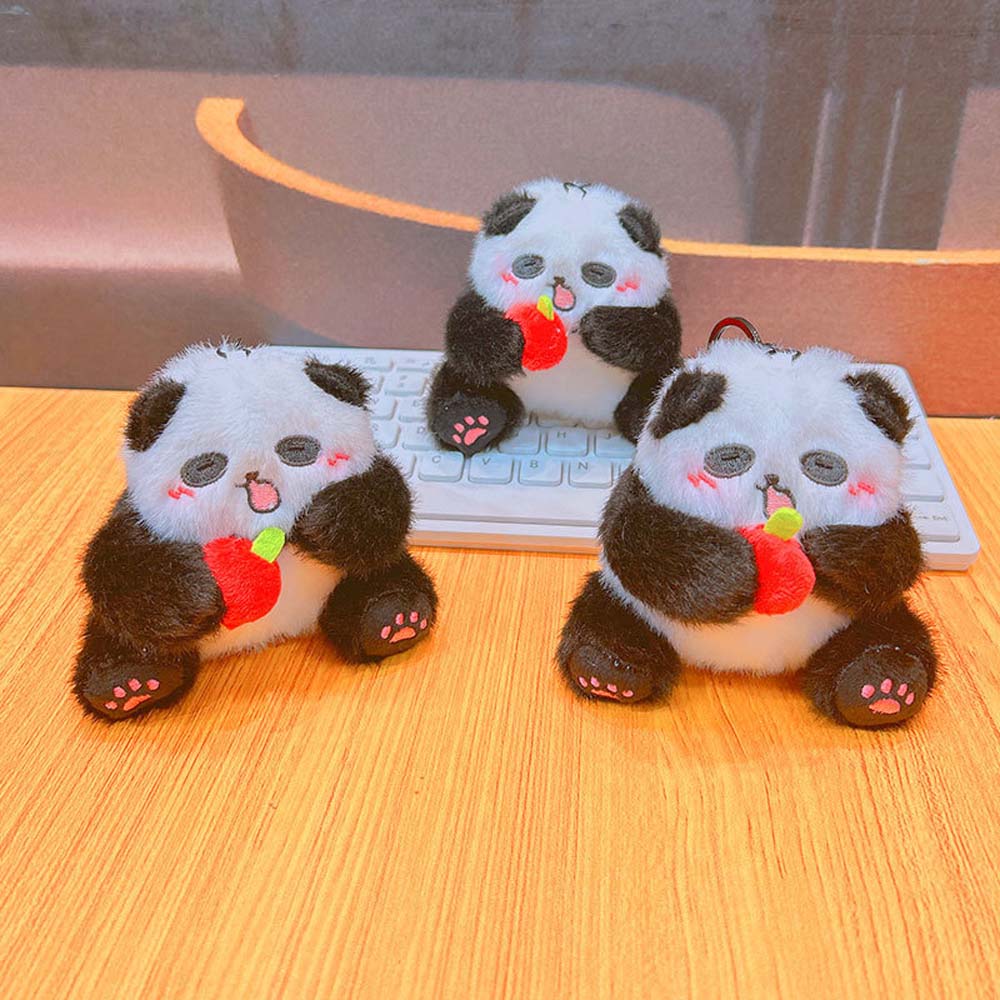 

Keys Accessories Kawaii Animal Pendant Soft Stuffed Huahua Panda Keyring Birthday Gift