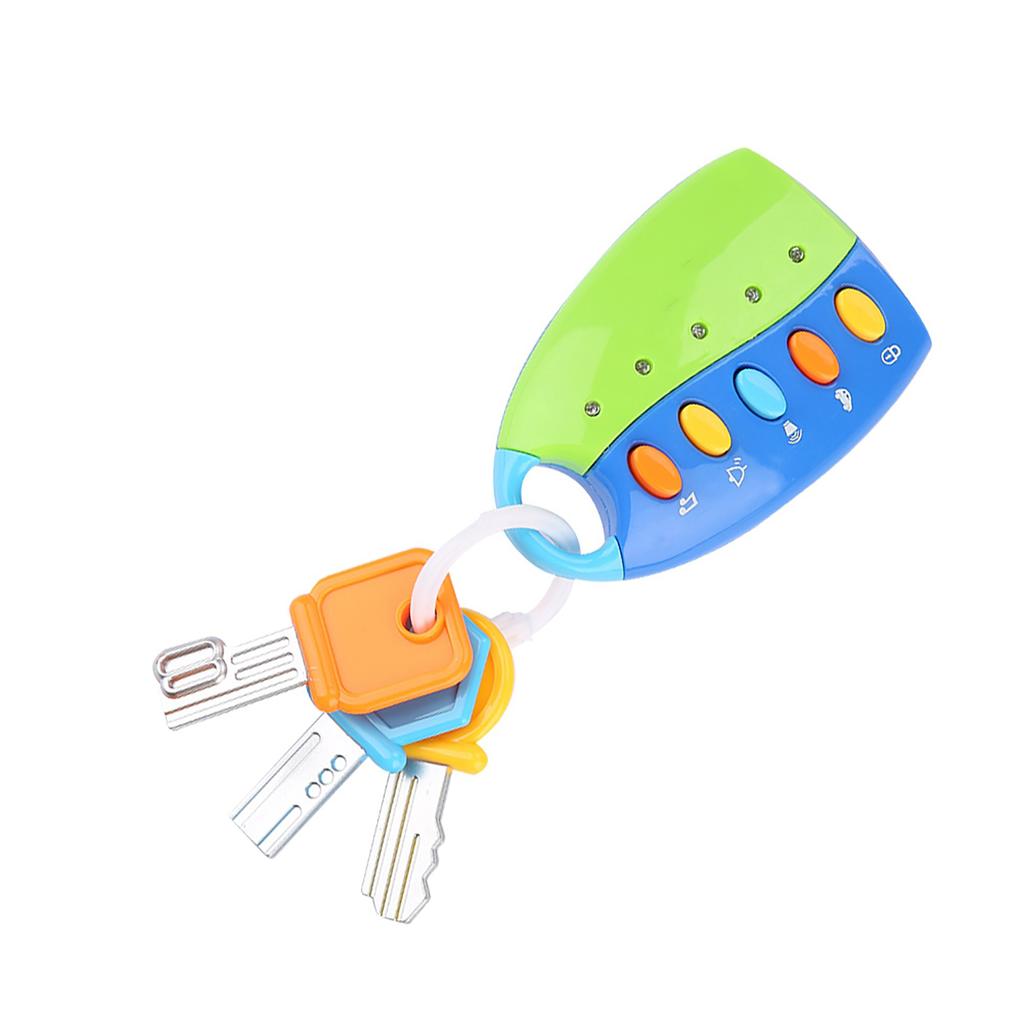 Baby Toy Smart Key Remote Car Control Musical   for Kids Education Toys(Pink)