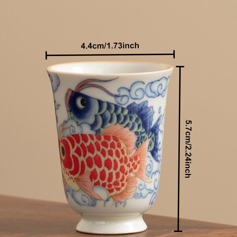 Кружка для чая Арована Ручная работа Керамическая Чашка мастера чая Фарфоровая чашка с блюдцем Винтажные Китайские чашки для чая Кунг-фу Чаепитие Посуда для напитков