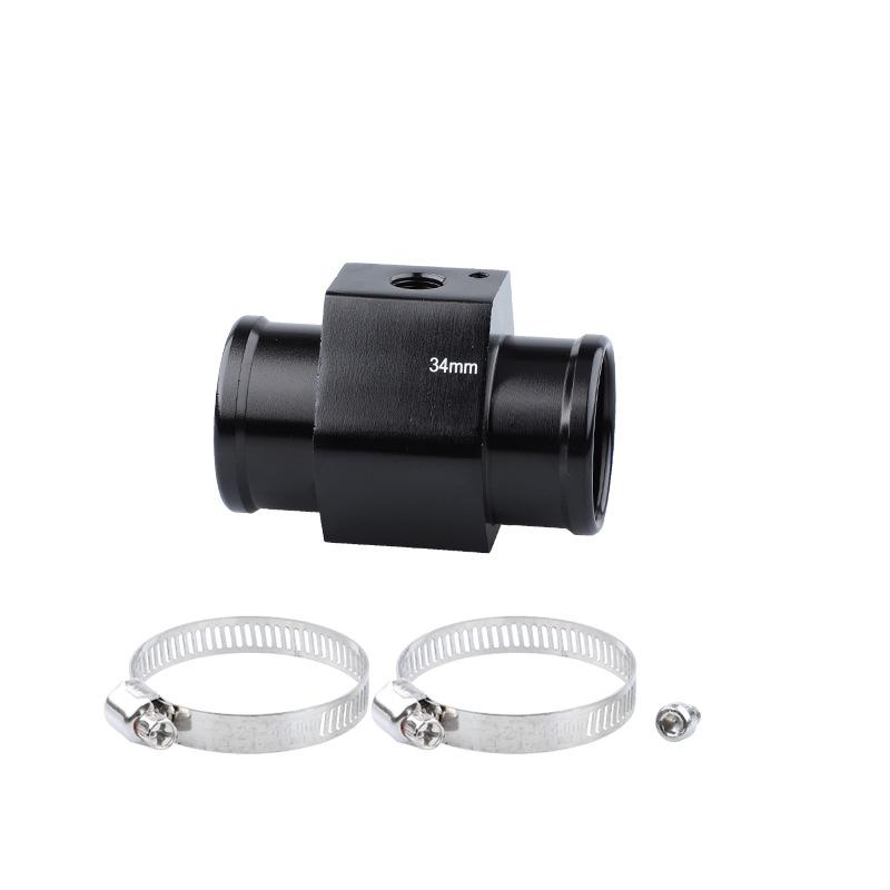 Universal Blue/Black Water Temperature Temp 26mm-40mm Sensor Gauge Joint Pipe Radiator Hose Adapter with 2 Clamps