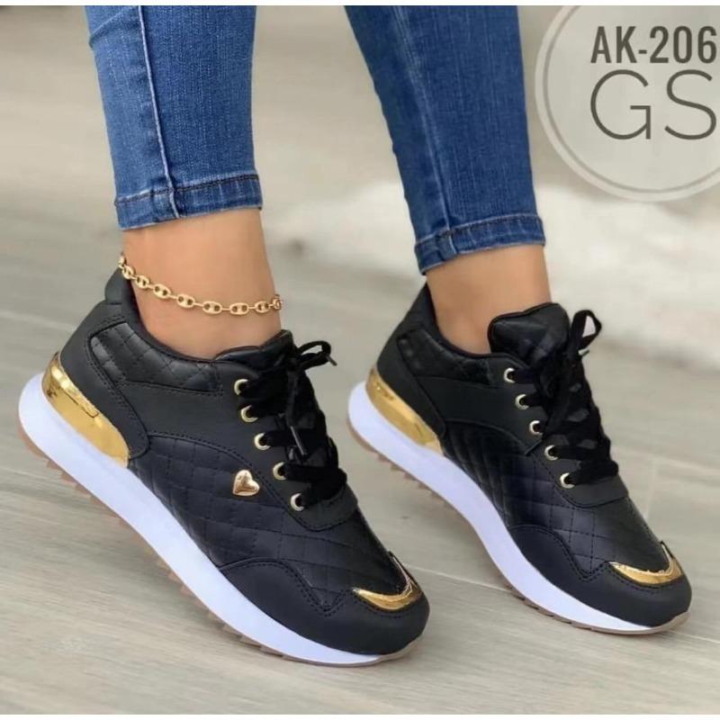 Large size lace-up sneakers for women's summer new casual sneakers for women