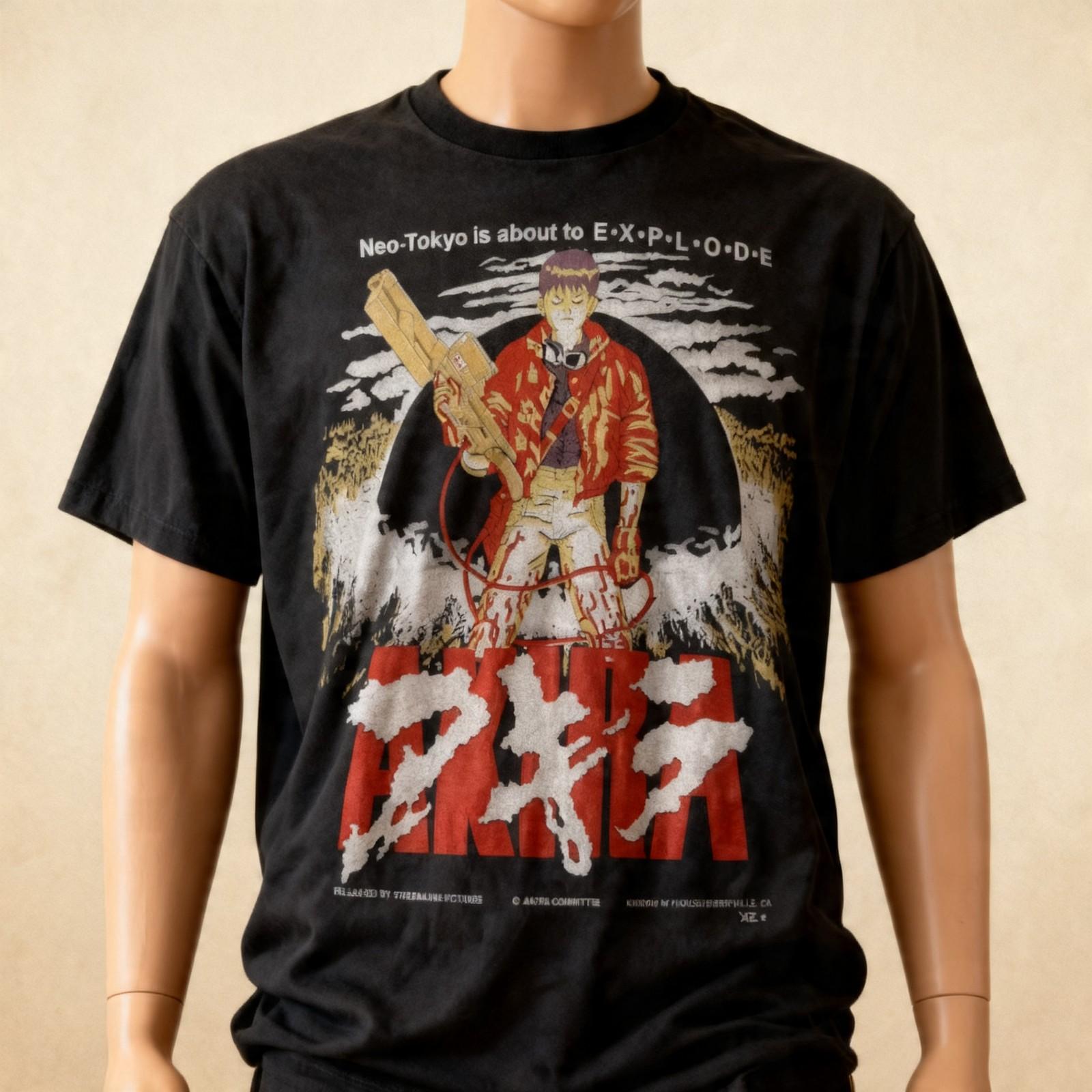 1988 Akira Movie Anime Shirt Rare Design Black Unisex Shirt Reprint Unisex T-Shirt M