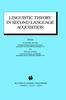 Kniha Linguistic Theory In Second Language Acquisition : 8