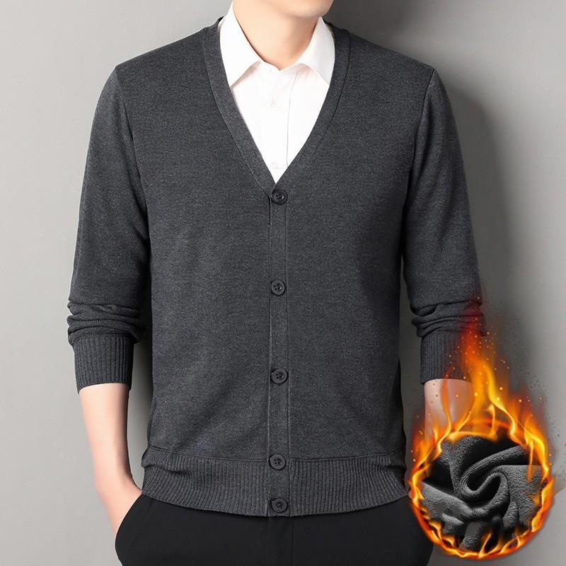 

Men s V-neck Casual Cardigan Sweater Autumn Winter Button Knit Outwear XS
