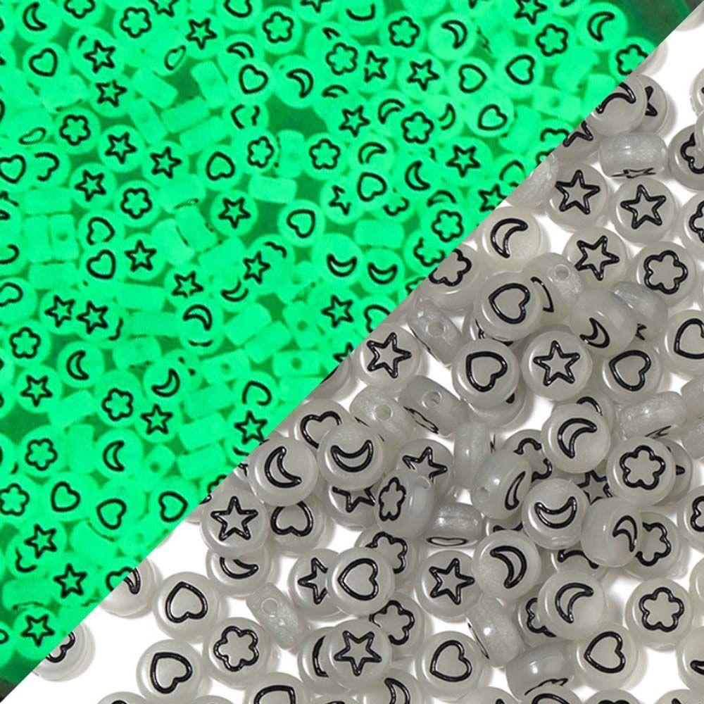 

Letter DIY Jewelry Making Numbers Loose Beads Beaded Accessories Luminous Beads Acrylic Beads Black star moon