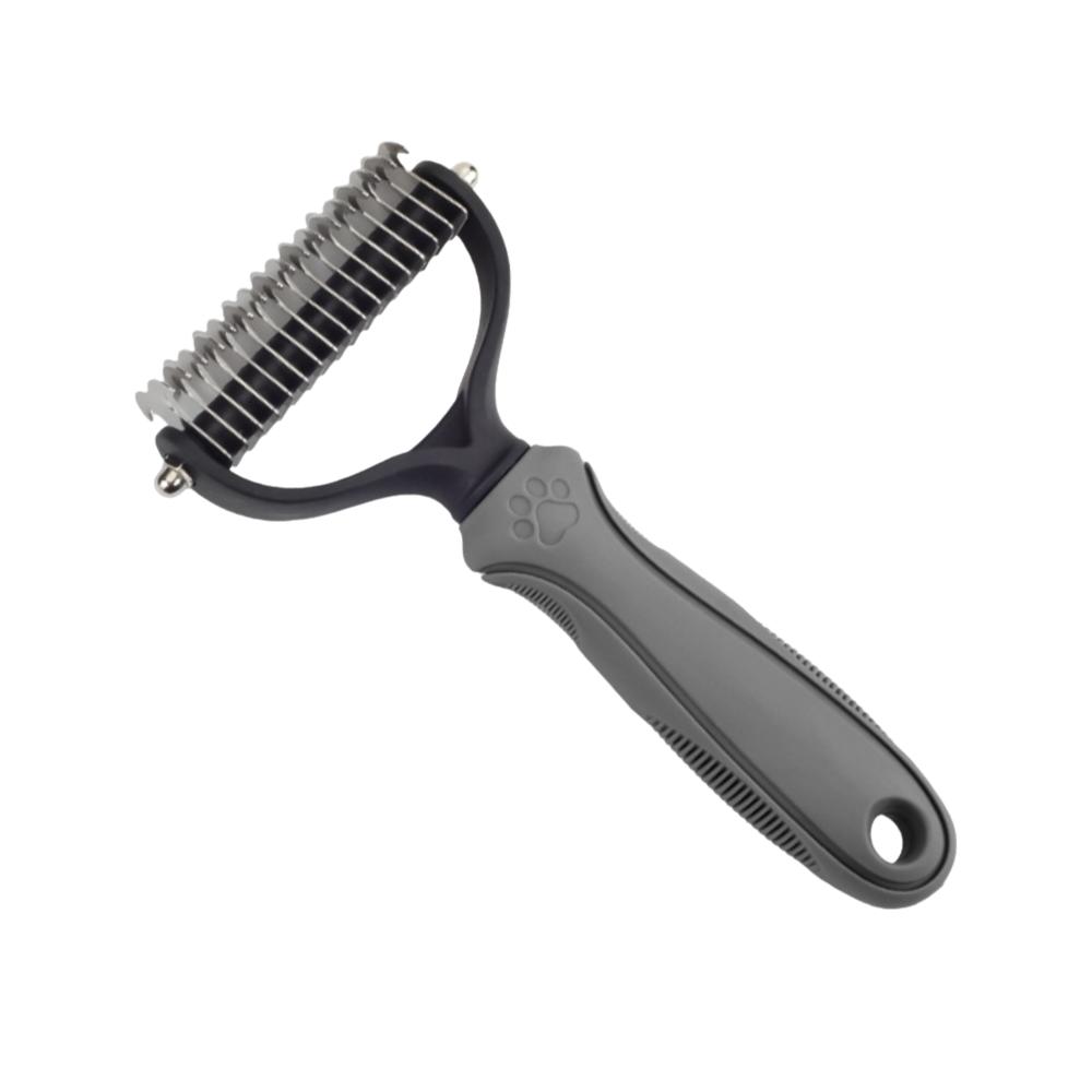 Anti Slip Handle Dog Fur Remover 2 Sided Pet Grooming Tools Portable Puppy Hair Comb Home Use