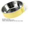 Bol en Acier Inoxydable pour Cage d'Animal de Compagnie Bol d'Alimentation Anti-Renversement pour Animal de Compagnie Bol Suspendu Amovible pour Cage de Chat Chien Lapin
