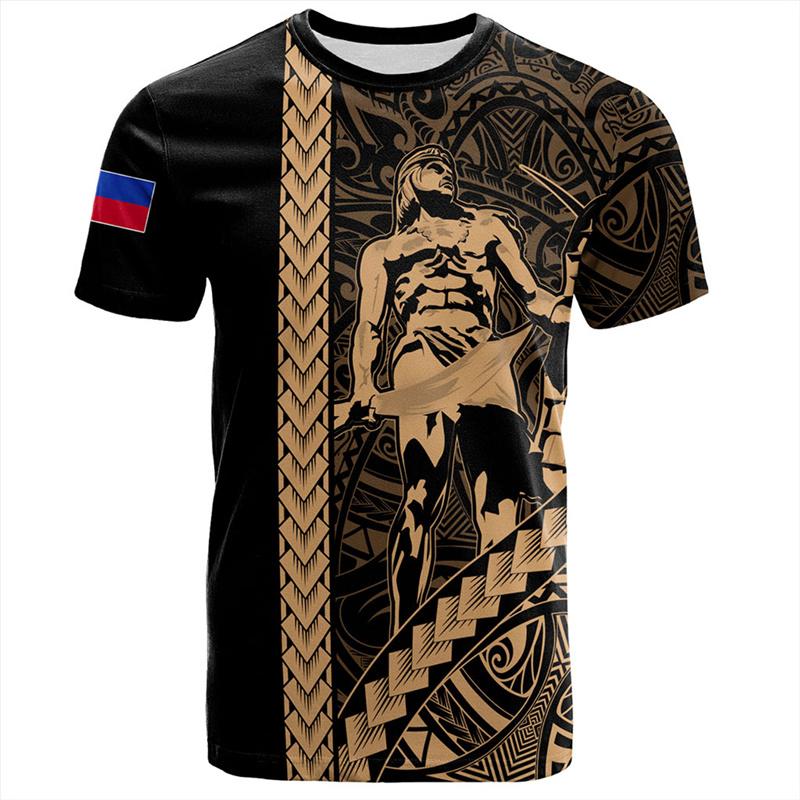 Harajuku 3D Philippinisches Nationalwappen Aufdruck T-Shirt Philippinen Maori Stammesstile Grafik-T-Shirts Mode-T-Shirts Kleidung