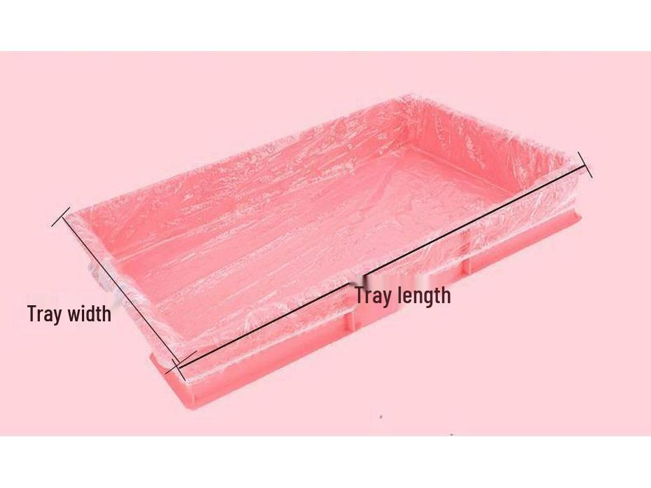 Disposable Elastic Plastic Film Cover for Pet Cages - Fits Rabbit, Cat, Dog Trays