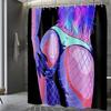 Sexy Shower Curtains for Adults, Anime Hot Girls Butt Pattern, Trippy Nude Women Ass Bathroom Curtain Set, Decorative Waterproof