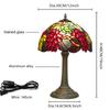 Retro Country Style Stained Glass Desk Light Home Decor Mediterranean Bedroom Bedside Table Lamp Restaurant Bar Cafe Night Light