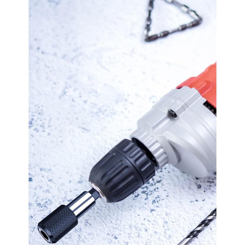 1/4 Inch Hex Shank Quick Release Screwdriver Magnetic Drill Bit Holder with Adjustable Collar Extension Bar 60/100/150mm TMP1105