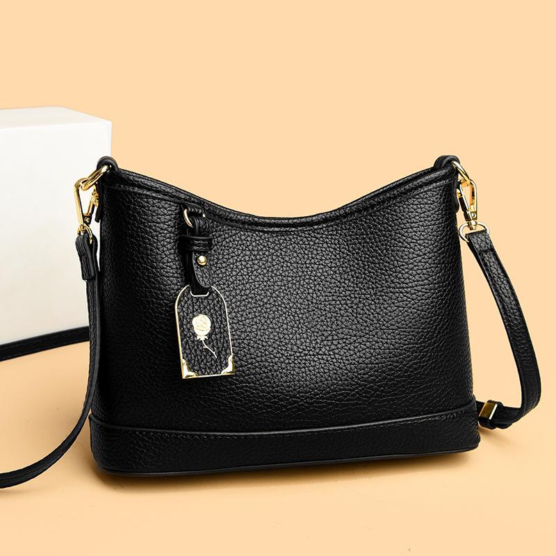 

Лічі зерниста атмосферна відчуття м яка та міцна модна вишукана легка для поїздок на роботу на вулиці пляжна сумка кросбоді сумка на плече чорний