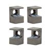 Set mit 4 verstellbaren Glasclips Zinklegierungsmaterialien Praktisch für 10 12mm Glaspaneele mit sicheren Feststellschrauben